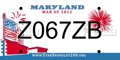 Z067ZB Maryland License Plate