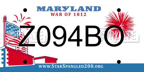 Z094BO Maryland License Plate