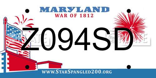 Z094SD Maryland License Plate