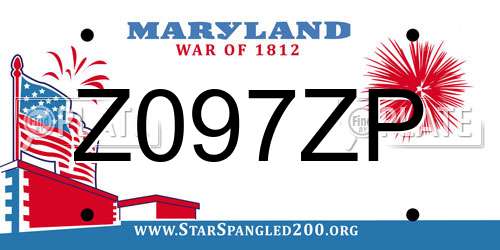 Z097ZP Maryland License Plate