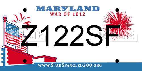 Z122SF Maryland License Plate