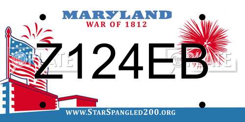 Z124EB Maryland License Plate