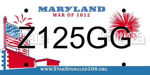 Z125GG Maryland License Plate