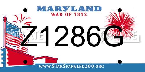 Z1286G Maryland License Plate