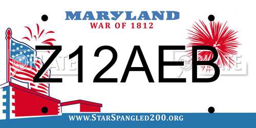 Z12AEB Maryland License Plate
