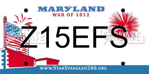 Z15EFS Maryland License Plate