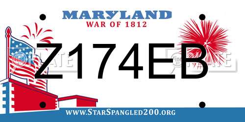 Z174EB Maryland License Plate