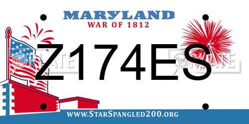 Z174ES Maryland License Plate
