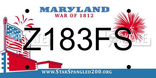 Z183FS Maryland License Plate