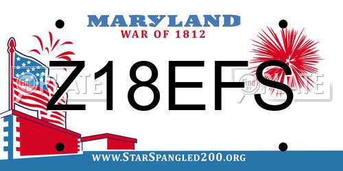 Z18EFS Maryland License Plate