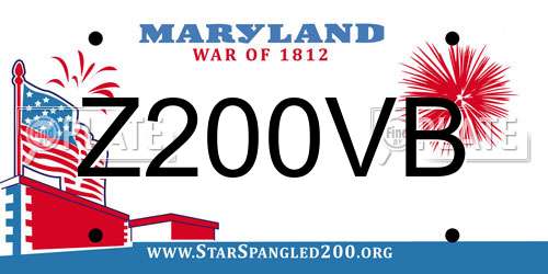 Z200VB Maryland License Plate