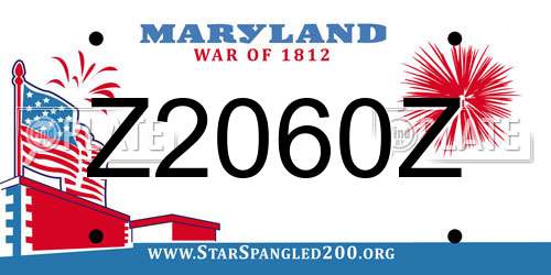 Z2060Z Maryland License Plate