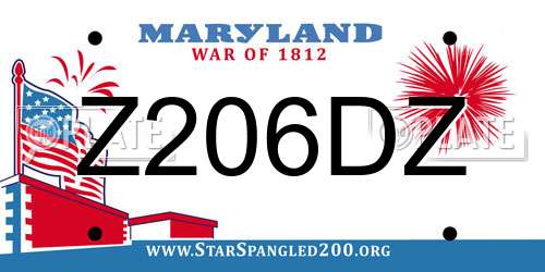 Z206DZ Maryland License Plate