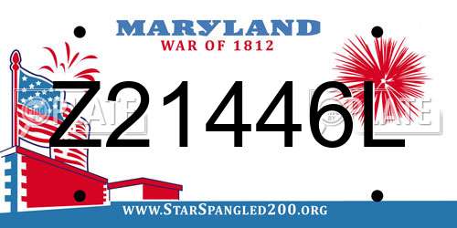 Z21446L Maryland License Plate