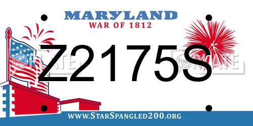 Z2175S Maryland License Plate
