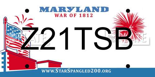 Z21TSB Maryland License Plate