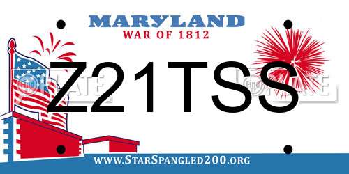 Z21TSS Maryland License Plate