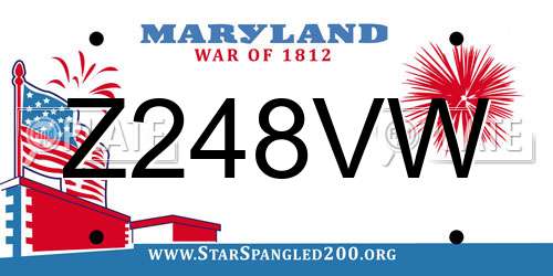 Z248VW Maryland License Plate