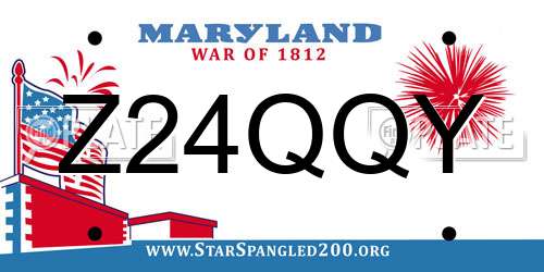 Z24QQY Maryland License Plate