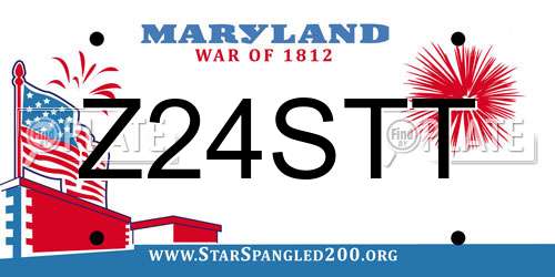 Z24STT Maryland License Plate