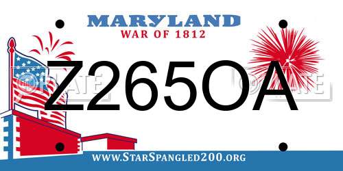 Z265OA Maryland License Plate