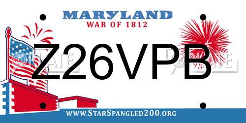 Z26VPB Maryland License Plate