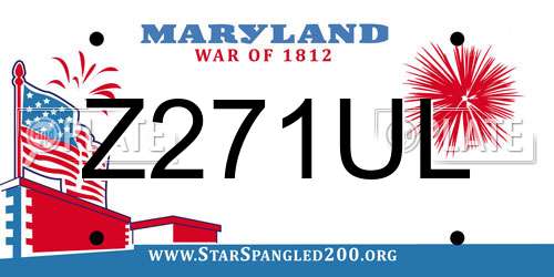 Z271UL Maryland License Plate
