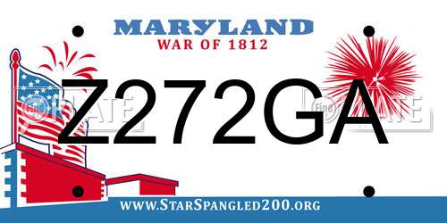 Z272GA Maryland License Plate