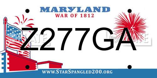Z277GA Maryland License Plate