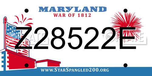 Z28522E Maryland License Plate