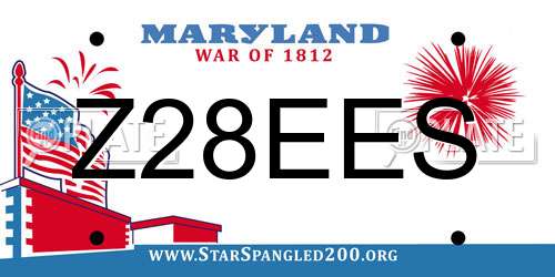 Z28EES Maryland License Plate