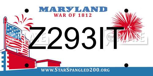 Z293IT Maryland License Plate