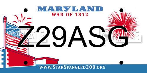 Z29ASG Maryland License Plate