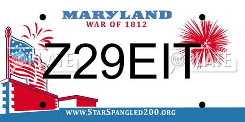 Z29EIT Maryland License Plate