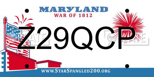 Z29QCP Maryland License Plate