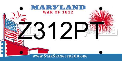 Z312PT Maryland License Plate