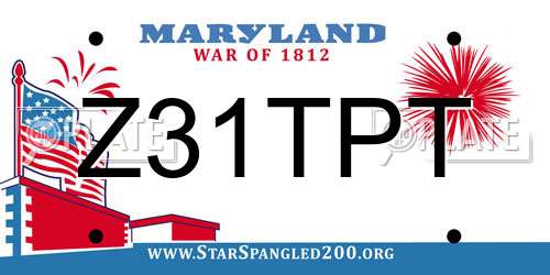 Z31TPT Maryland License Plate