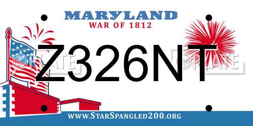 Z326NT Maryland License Plate