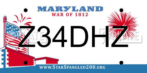 Z34DHZ Maryland License Plate