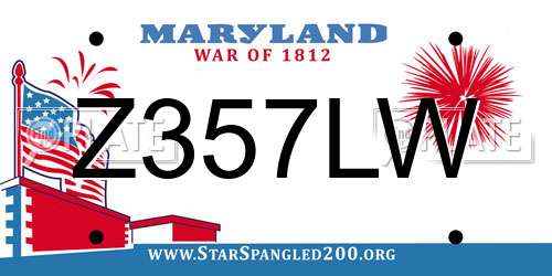 Z357LW Maryland License Plate