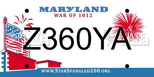 Z360YA Maryland License Plate