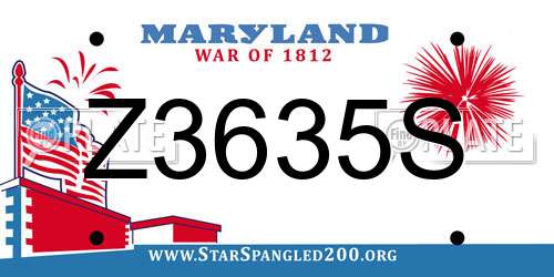 Z3635S Maryland License Plate