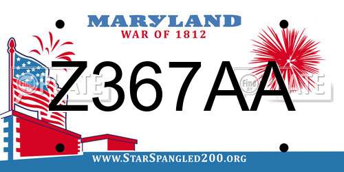 Z367AA Maryland License Plate