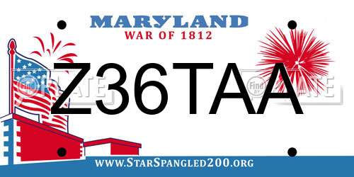 Z36TAA Maryland License Plate