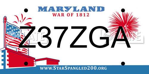 Z37ZGA Maryland License Plate