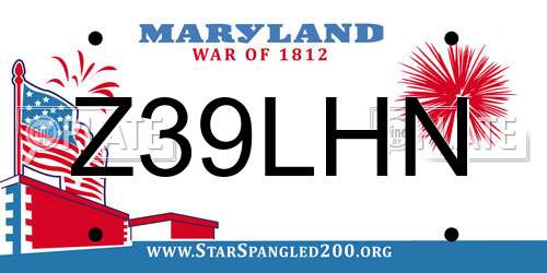 Z39LHN Maryland License Plate