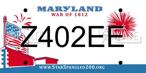 Z402EE Maryland License Plate