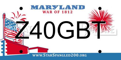 Z40GBT Maryland License Plate