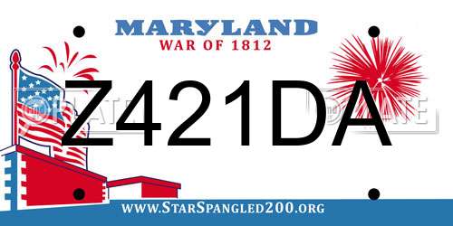 Z421DA Maryland License Plate