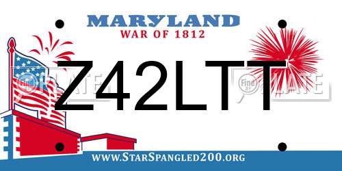 Z42LTT Maryland License Plate